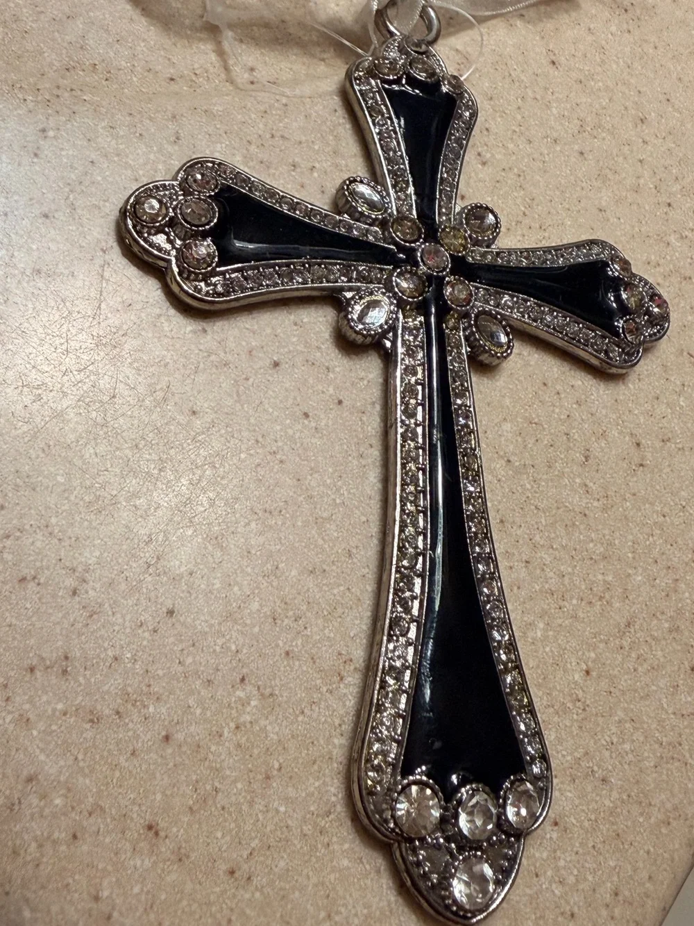 Source Unknown Black Jeweled Cross‎ Wall Accent